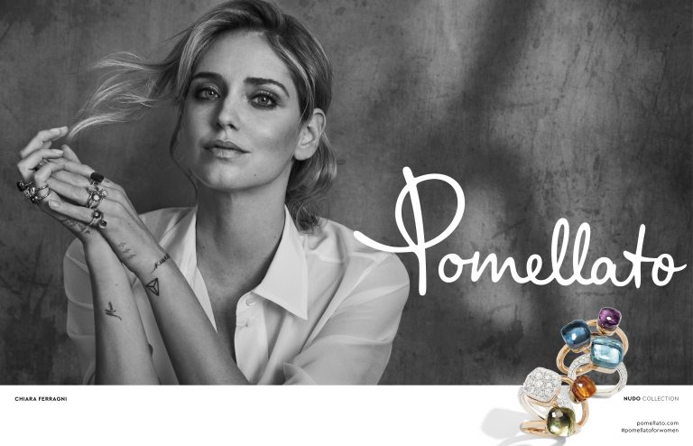 CHIARA FERRAGNI INTERPRETS POMELLATO’S CONTEMPORARY FEMININITY WITH ARMANDO TESTA AND PETER LINDBERGH.