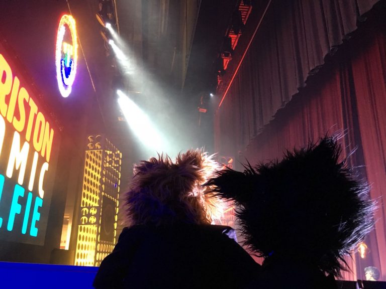 THE CAT, THE ARMANDO TESTA GROUP CREW – PRIZEWINNERS ON THE STAGE OF THE TEATRO ARISTON IN SANREMO.