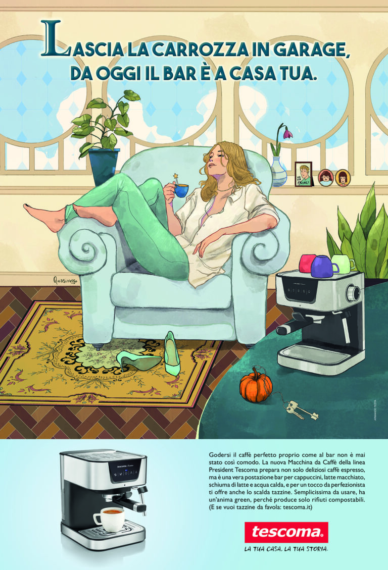 “La tua casa, la tua storia”. La campagna Tescoma ideata da Armando Testa si prepara per un nuovo capitolo e dedica alle donne tre illustrazioni da fiaba.
